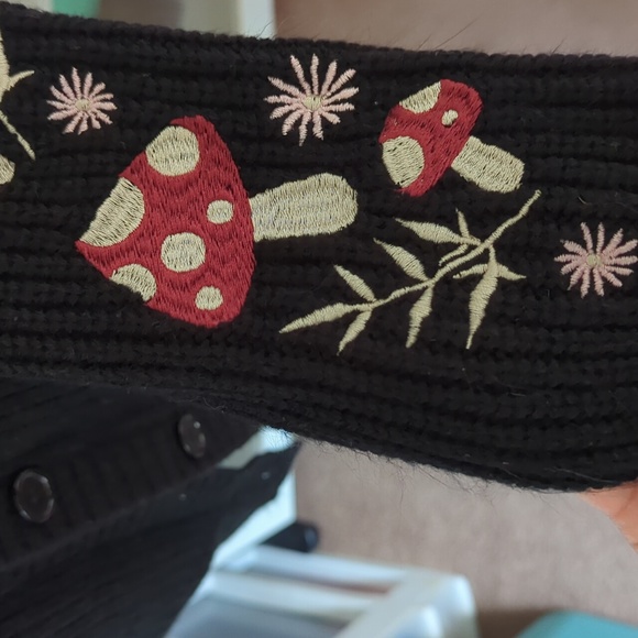 Hot Topic Mushroom Floral Embroidered Cardigan - Picture 11 of 13